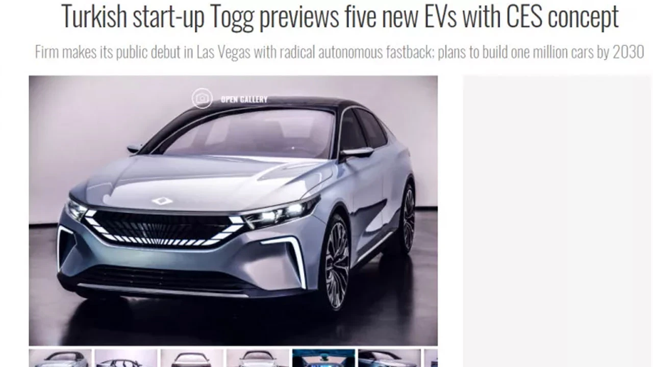 TOGG’un Sedan modeli dünya manşetlerinde! Dikkat çeken inceleme