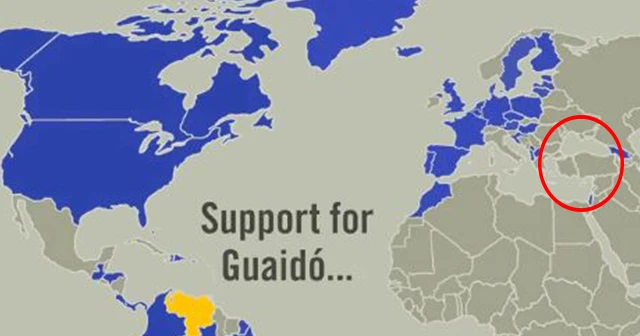ABD, Guaido'ya destek çıkan ülkelerin haritasını paylaştı