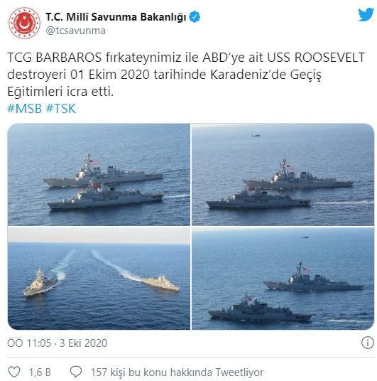 Türkiye ve ABD donanmalarından Karadeniz'de ortak geçiş eğitimi