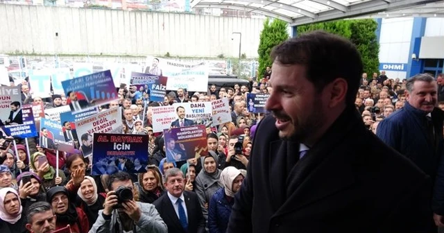 Hazine ve Maliye Bakanı Berat Albayrak'a Trabzon'da yoğun ilgi