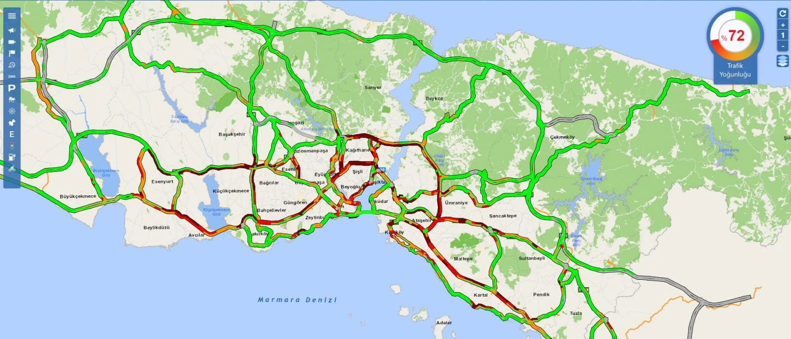 İstanbul'da trafik yoğunluğu! Yollar kilitlendi