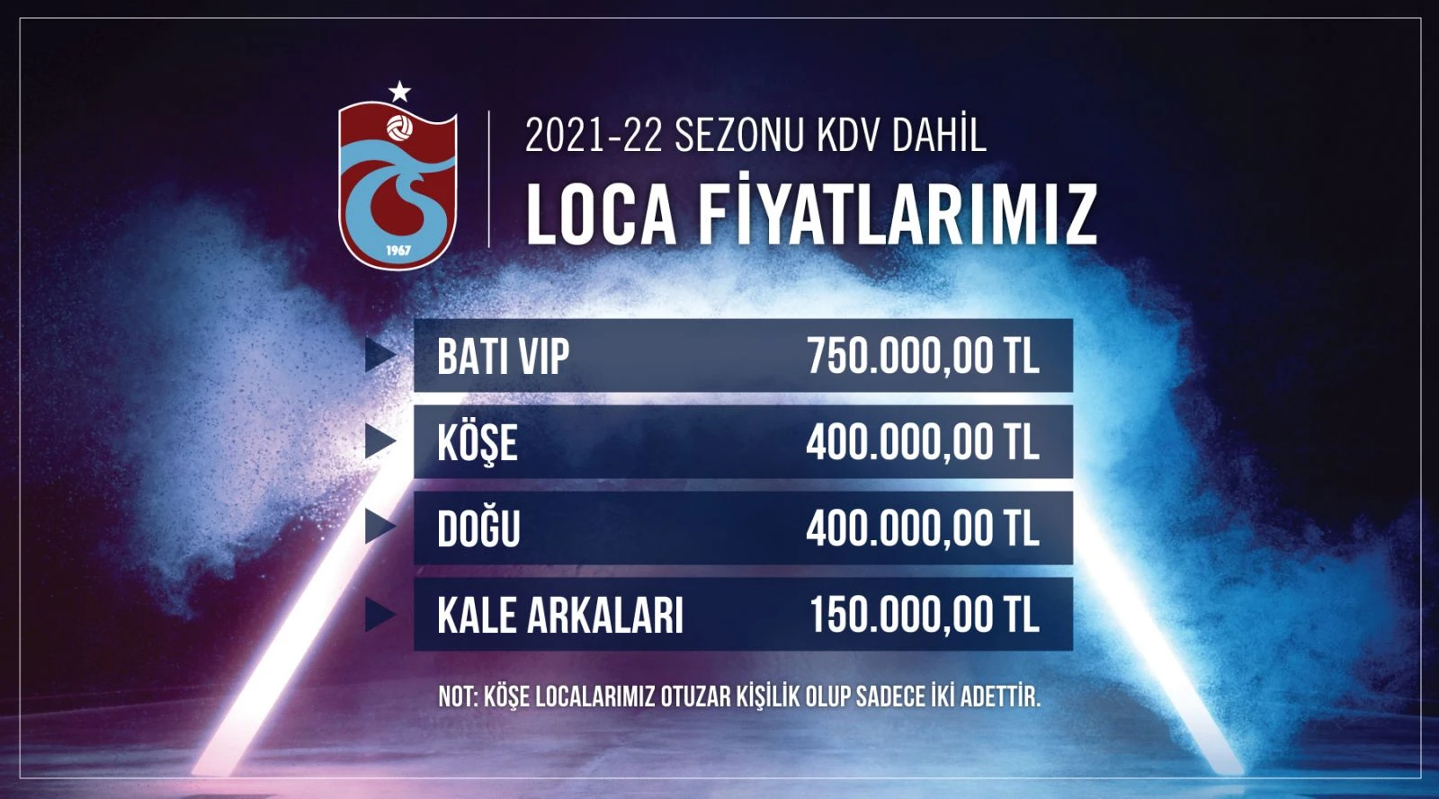 Trabzonspor'da locaların satışı başladı