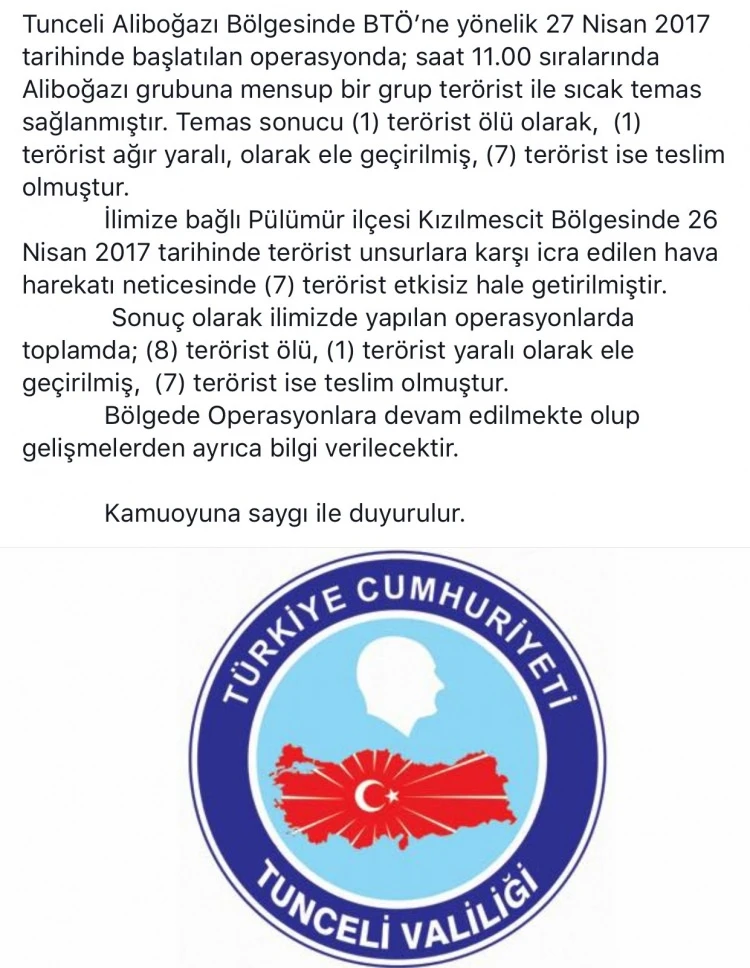 Tunceli'de terörle mücadelede önemli operasyon: 16 terörist etkisiz hale getirildi