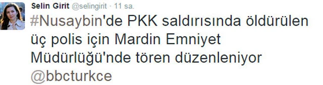 BBC muhabiri Selin polise şehit diyemedi