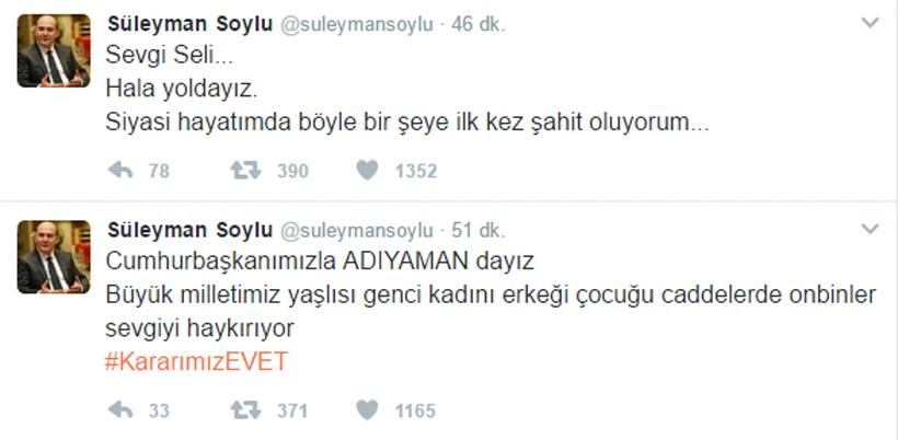 Soylu: Siyasi hayatımda böyle bir şeye ilk kez şahit oluyorum