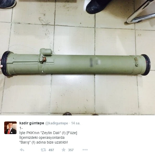 Beytüşşebap Kaymakamı, 'PKK ilk kez füze kullandı'