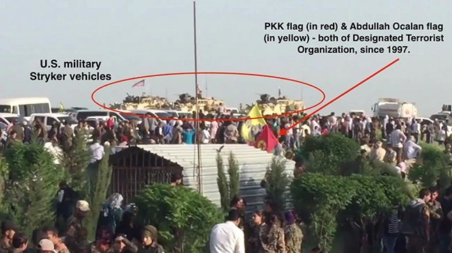 ABD askerleri, PKK'lı teröristlerin cenazesinde