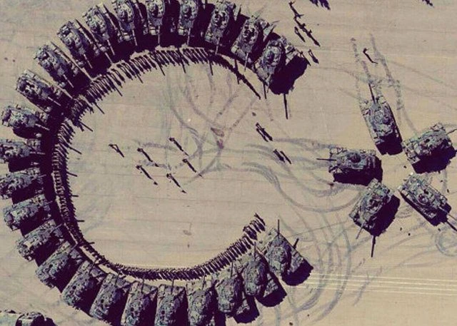 El Bab zaferi için tanklardan Ay-Yıldız şov