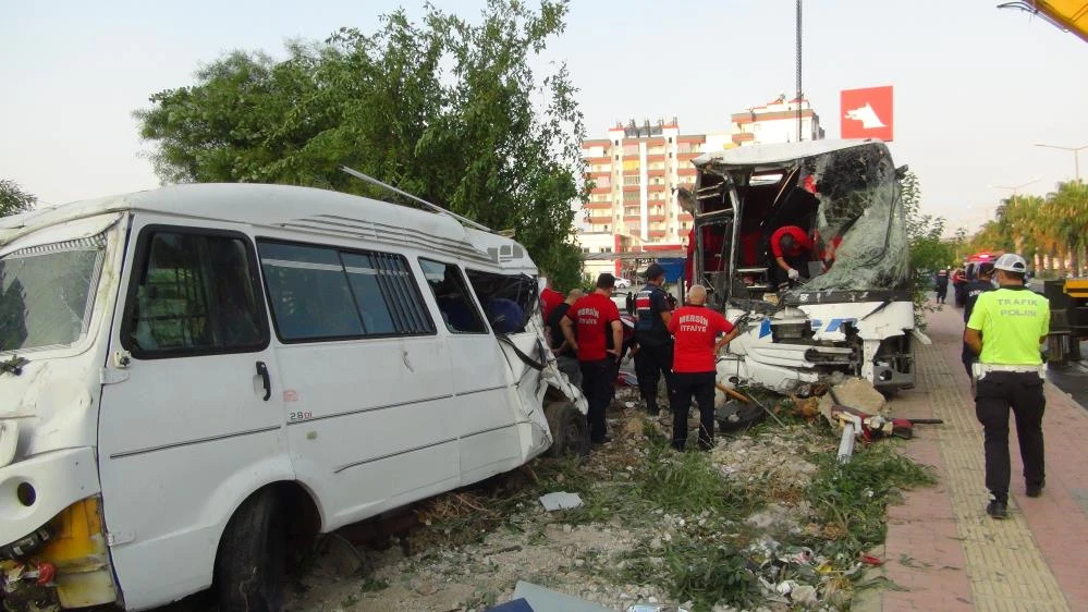 Mersin'de yolcu otobüsü şarampole devrildi: Çok sayıda yaralı var