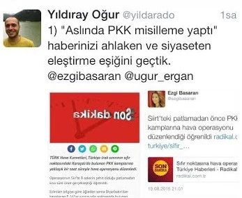 Doğan medyasından skandal haber 'PKK misilleme yaptı'