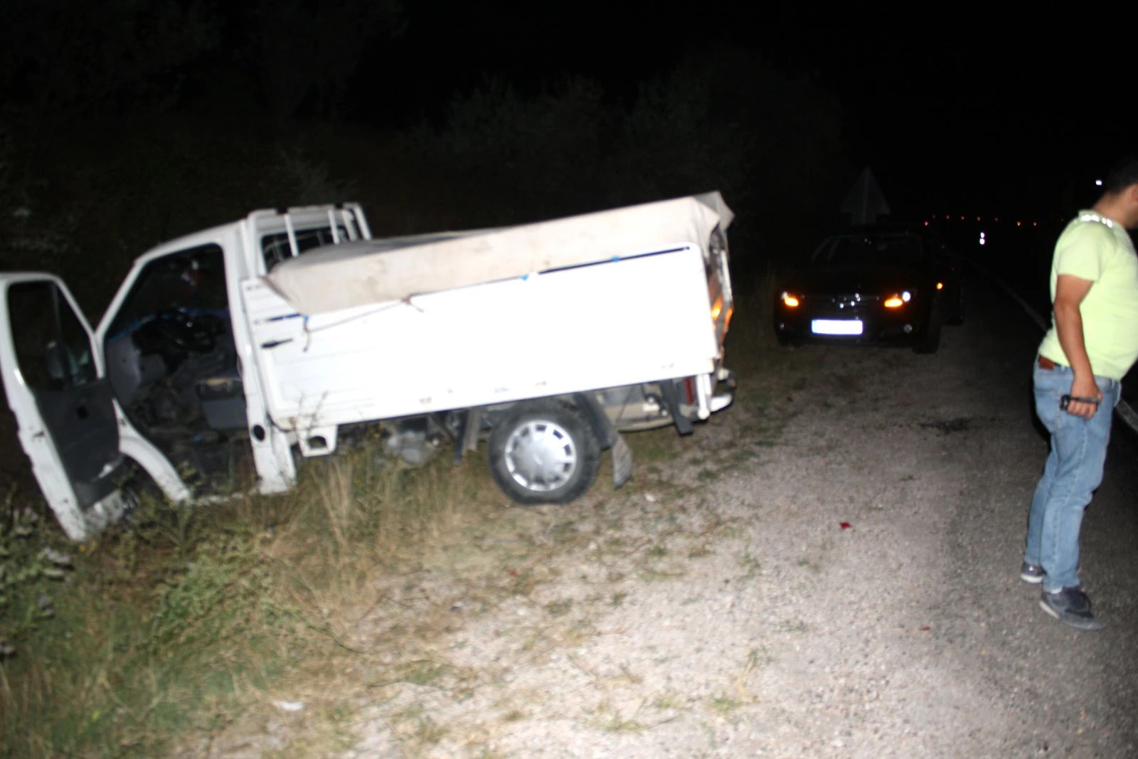 Yola dökülen yağ, trafiği birbirine kattı