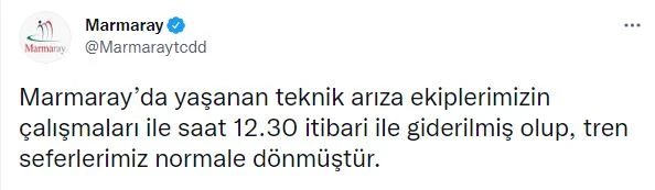 Son dakika! Marmaray seferleri geçici olarak durduruldu