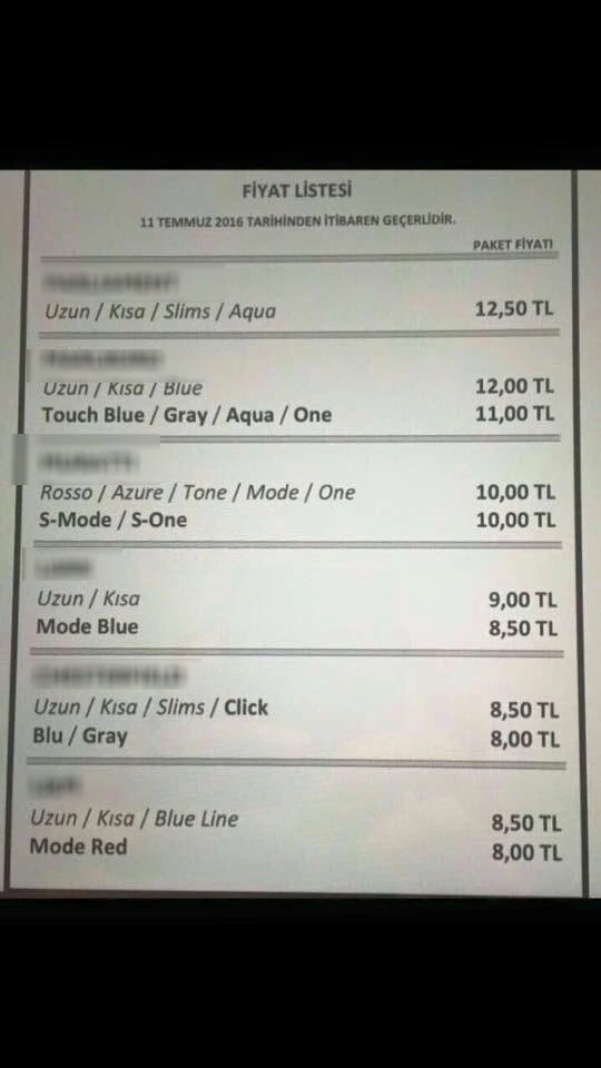 Zamlı sigara fiyatları belli oldu