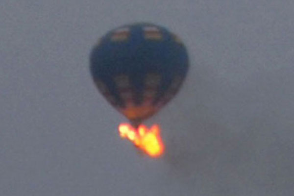 Sıcak hava balonunda yangın çıktı, en son yardım çığlıkları duyuldu