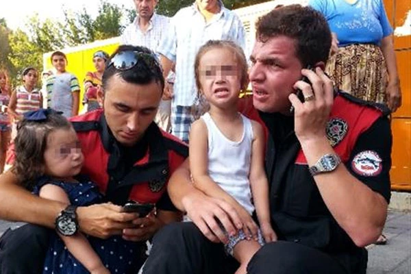 Çocukların gözünün önünde korkunç olay