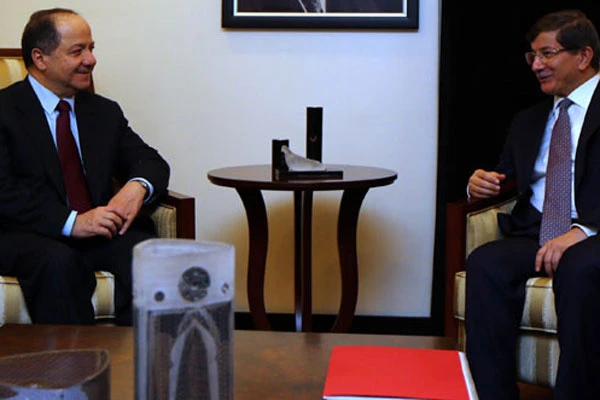 Bakan Davutoğlu Barzani ile görüştü