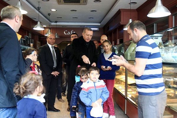 Erdoğan market alışverişi yaptı