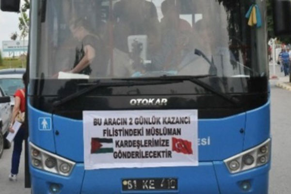 &#039;Bu otobüsün 2 günlük kazancı Filistin&#039;e&#039;