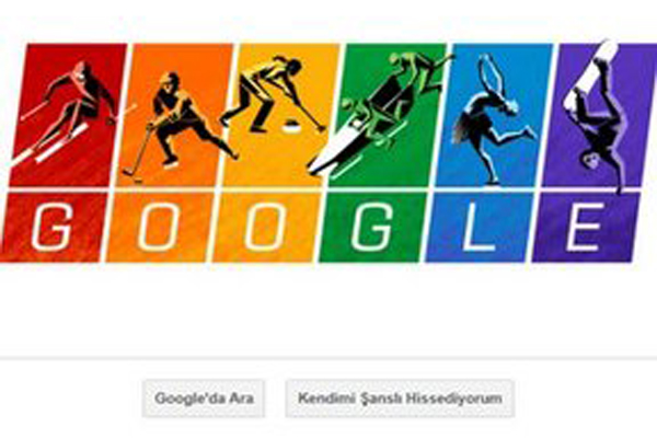 Google'ın Yeni Doodle'ı Kış Olimpiyatlarına Özel