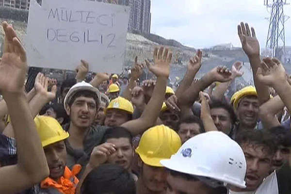 Halkalı'da işçi eylemi