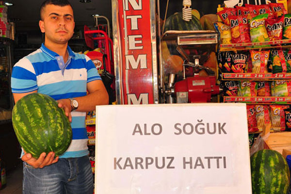 Sıcaklara ilginç çözüm, &#039;Alo soğuk karpuz hattı&#039;