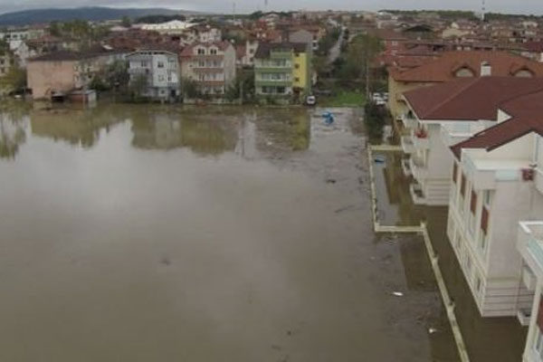 Kocaeli'nde son durum havadan görüntülendi