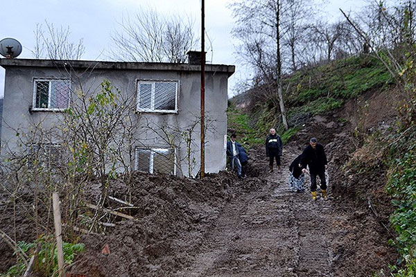 Ordu&#039;da heyelan