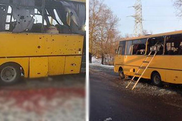 Otobüse füzeli saldırı, 10 kişi öldü 13 kişi yaralandı