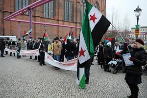 Yermuk'taki mülteciler için dayanışma gösterisi