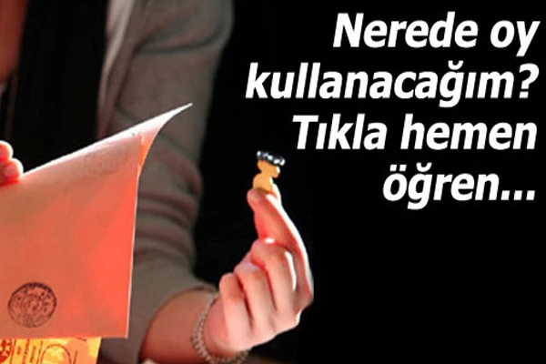 Nerede oy kullanacağım, 2014 seçmen sorgulamak için tıklayın