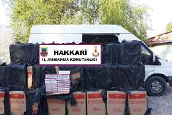 Hakkari'de 65 bin kaçak sigara ele geçirildi