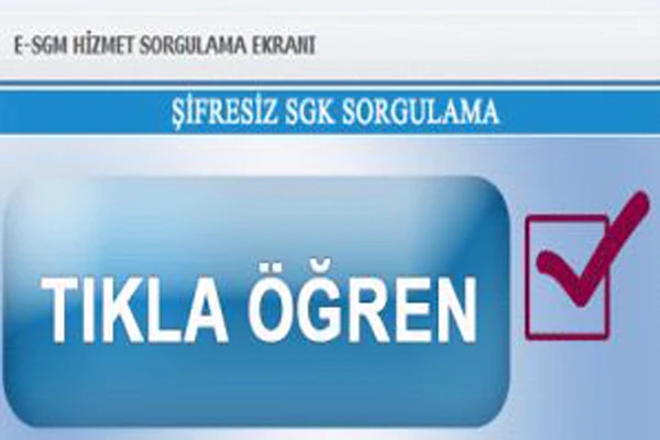 TC Kimlik No İle SGK SSK hizmet dökümü sorgula