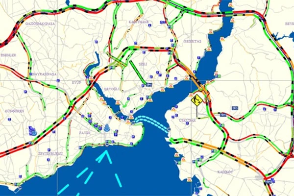 İstanbul trafik durumu İstanbul'da trafik felç oldu