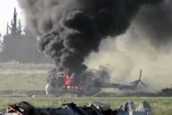 Ukrayna'ya ait bir helikopter daha düşürüldü