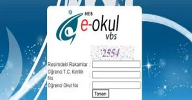Teşekkür Takdir hesaplama e Okul Veli Bilgilendirme VBS Sistemi, sınav sonucunu ve karne notu sorgulama