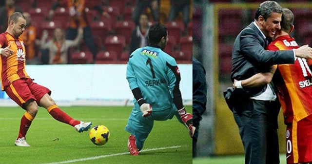 Sneijder gol sevincini Hamzaoğlu ile paylaştı