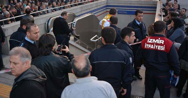 İzmir metrosunda yürüyen merdiven kazası