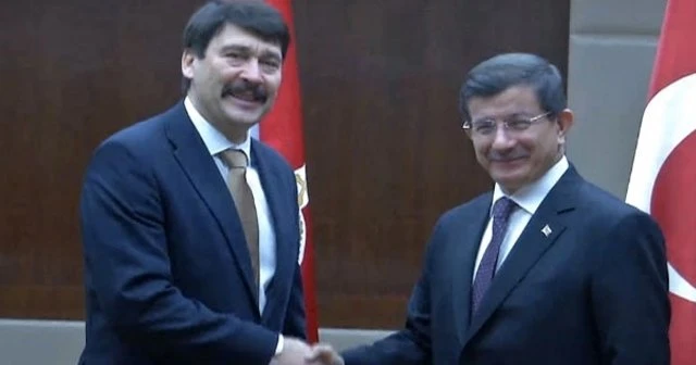 Başbakan Davutoğl, Macar Cumhurbaşkanıyla görüştü