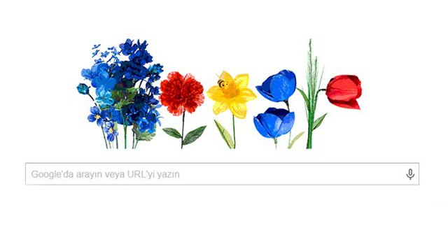 Google'dan bahara özel doodle