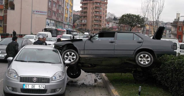 Trabzon&#039;da bir garip kaza