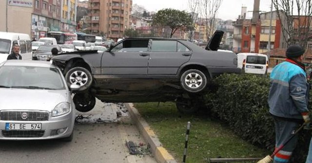 Trabzon&#039;da görülmemiş kaza