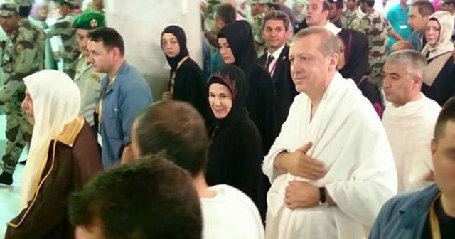 Umre&#039;deki Erdoğan&#039;ın en net görüntüsü