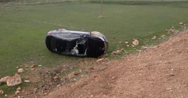 Belediye başkanının makam aracı takla attı