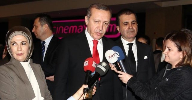 Erdoğan, eşi Emine Erdoğan ile sinemaya gitti