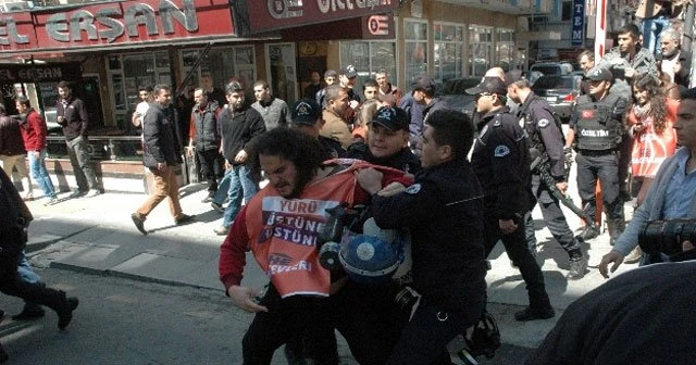 Halkevleri üyeleri olay çıkardı, 18 gözaltı