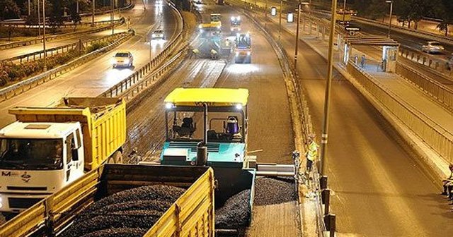 İstanbul&#039;un yolları gece asfaltlanacak