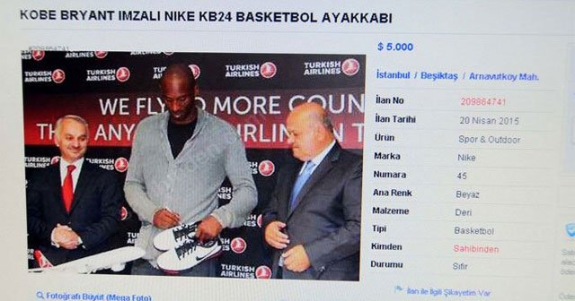 Kobe Bryant&#039;ın ayakkabısını satılığa çıkardılar