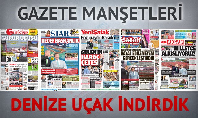 23 Mayıs 2015 gazete manşetleri