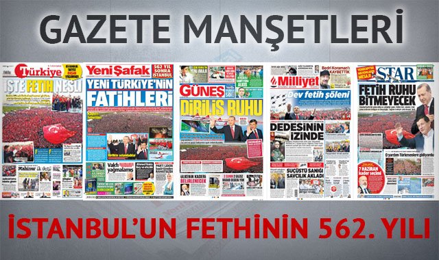 31 Mayıs 2015 gazete manşetleri