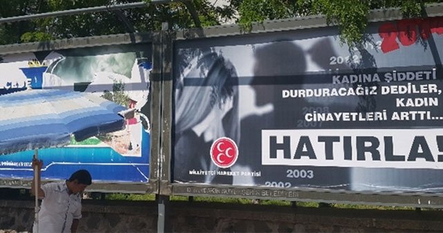 Diyarbakır&#039;da MHP afişleri tahrip edildi